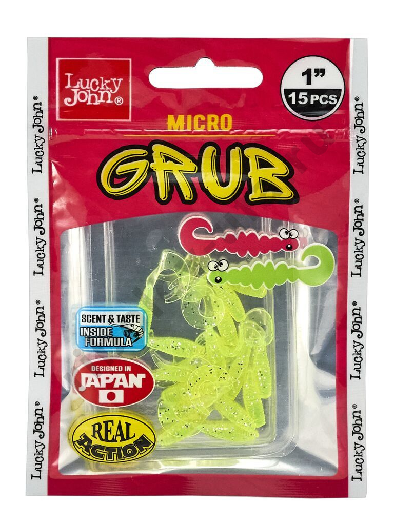 Силиконовая приманка Lucky John Pro Series Micro Grub 1.0in 2.5см /071