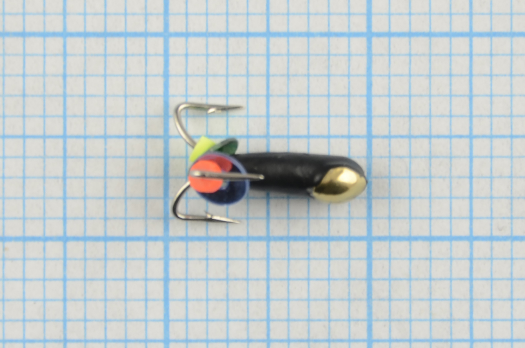 Мормышка Wormix точеная вольфрамовая Черт d=2 вертик. отв. с золотой коронкой арт. 1071