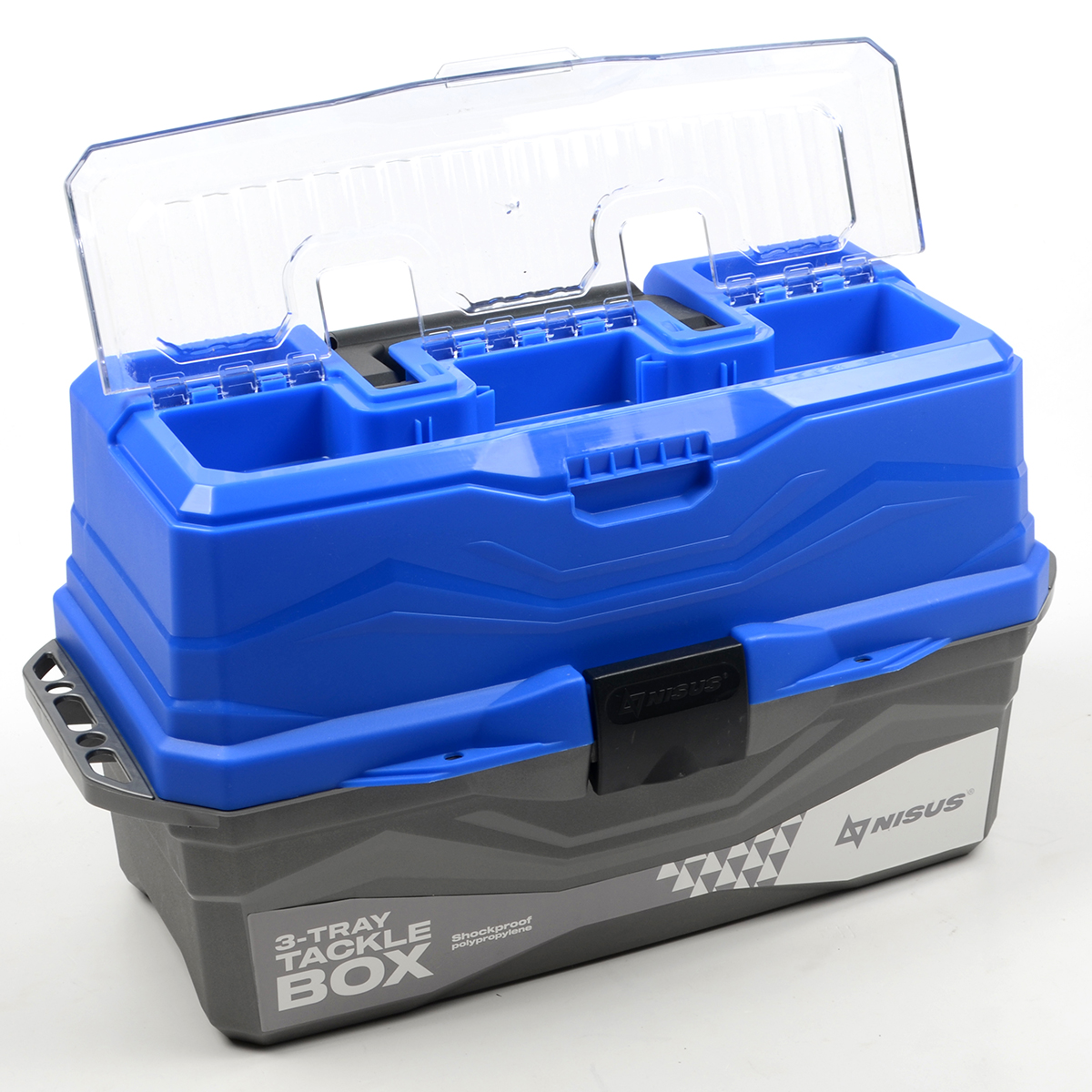 Ящик рыболовный Nisus Tackle Box 3-х полочный, цв. синий