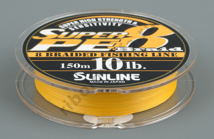 Шнур плетёный Sunline Super PE 8 Braid , 150 м, Orange, #1.0, 10Lb, 5 кг