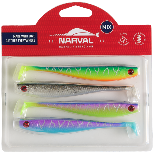 Силиконовая приманка Narval Fishing Skinny 12см Mix#M07 (4шт/уп)