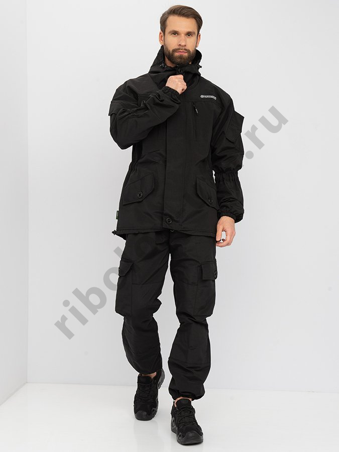 Костюм летний Huntsman Горка-5 цв. Черный ткань Смесовая Рип-Стоп р. 44-46 рост 170-176 на молнии