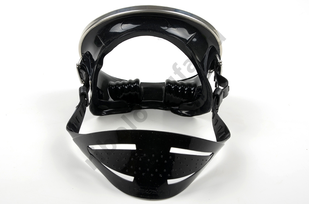 Маска Saekodive СССР, черный силикон, стальная оправа