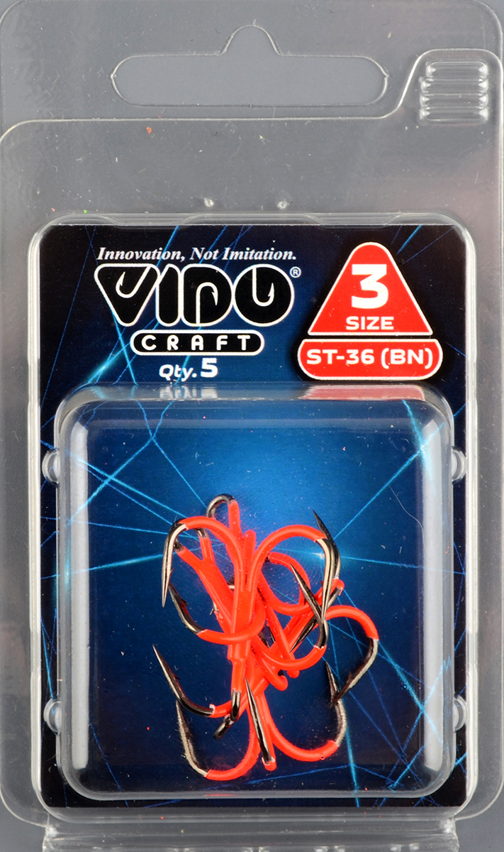 Крючок-тройник Vido ST-36 № 3 крашеный
