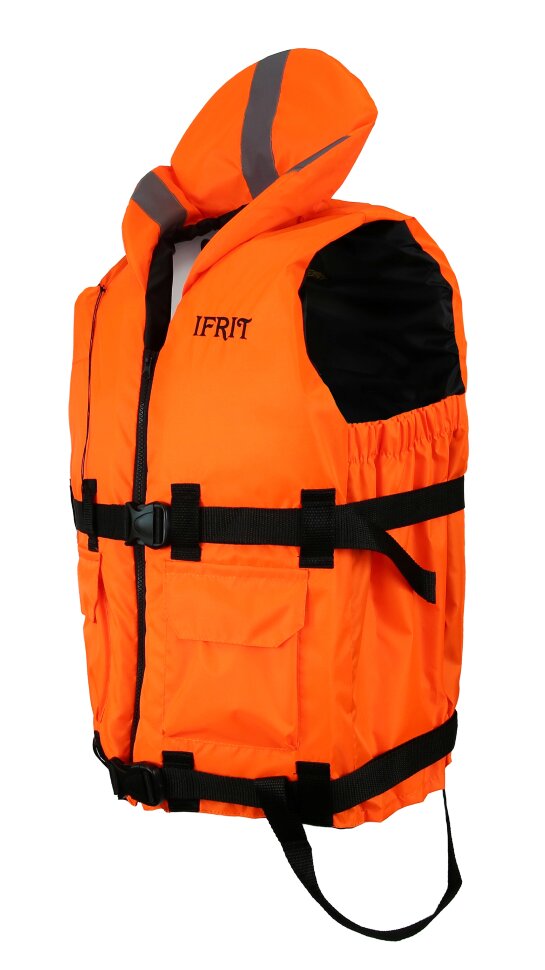 Жилет спасательный Ifrit 130 Люм. оранжевый, р. XXL 130кг ЖС-406