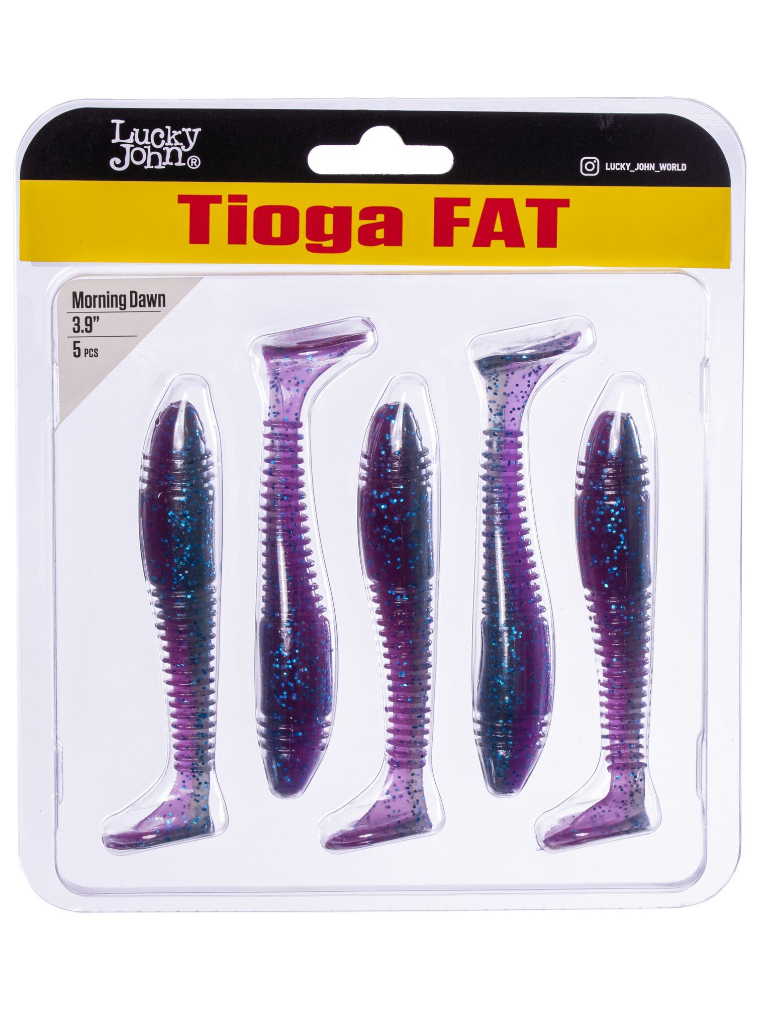 Силиконовая приманка Lucky John Pro Series Tioga Fat 3.9in 9.9см /T91 (5 шт/уп)