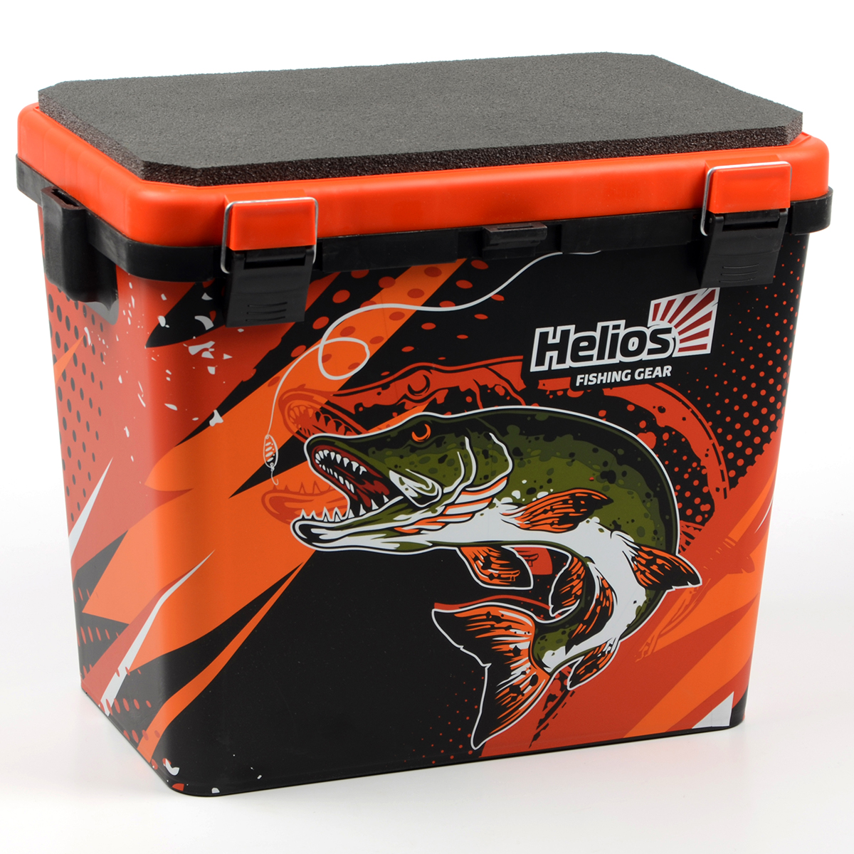Ящик зимний Helios Ice Fish Pike 19л односекц. оранжевый