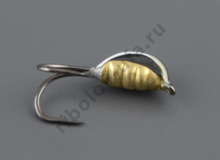 Мормышка Мир Вольфрама Коза с коронкой. Колорадский жук д. 3 мм