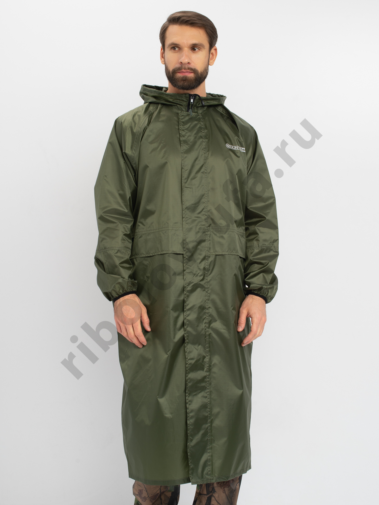 Плащ Huntsman  цв. Зеленый Ткань Таффета 3000мм р.44-46, рост 170