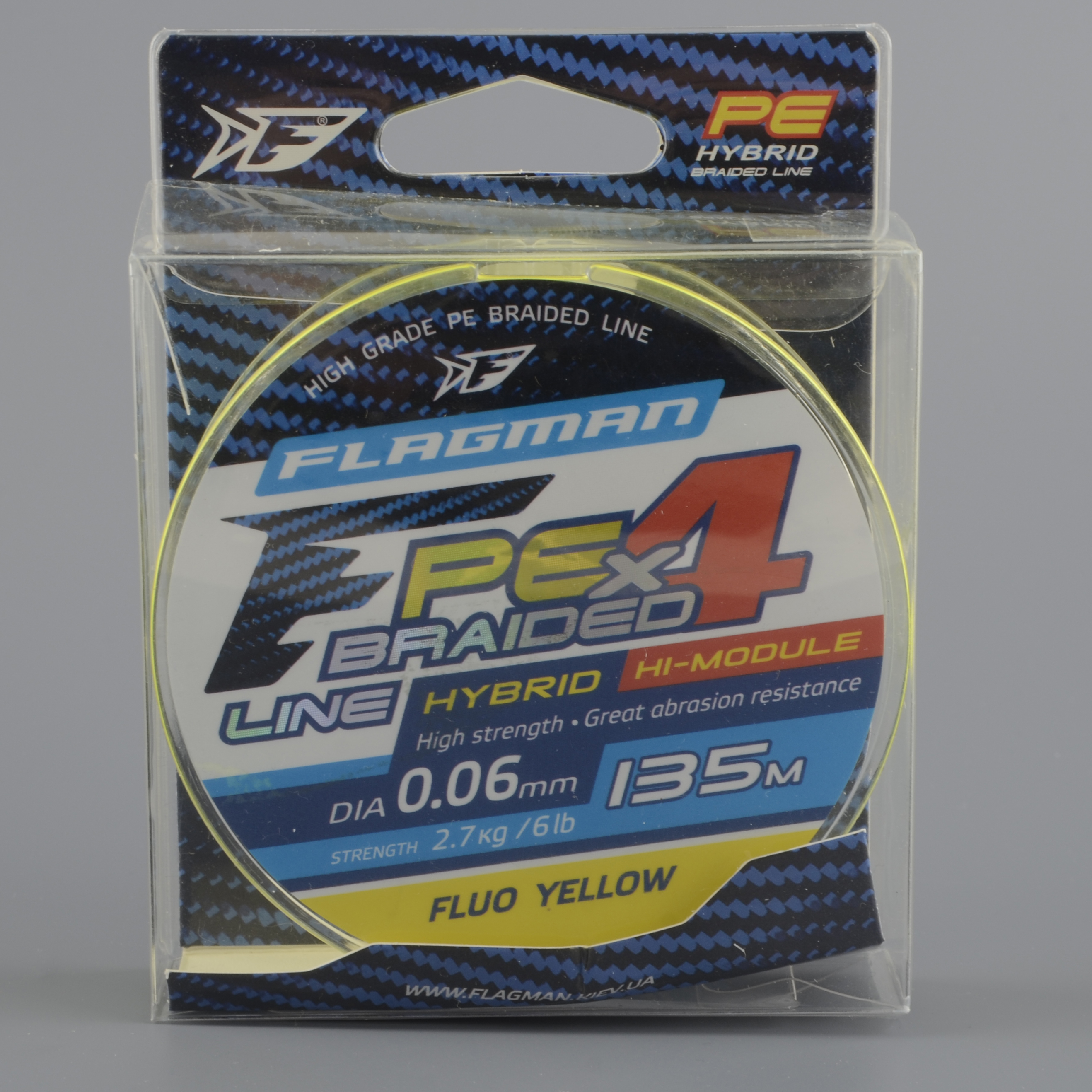 Шнур Flagman PE Hybrid F4 Feeder 135м FluoYellow 0,06м 2.7кг