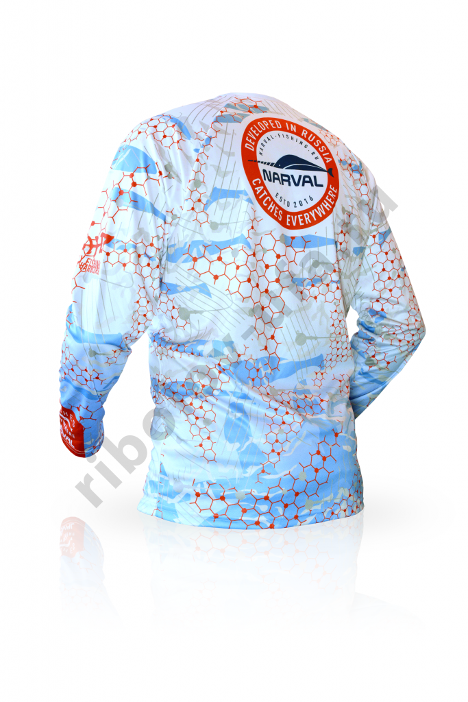 Футболка Volga Baits Narval Red Net Zander c длинным рукавом р48