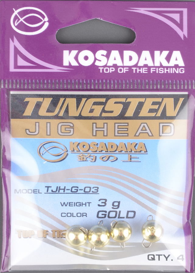 Груз вольфрамовый Kosadaka чебурашка Разборная 6 гр., Gold (2шт/уп) 