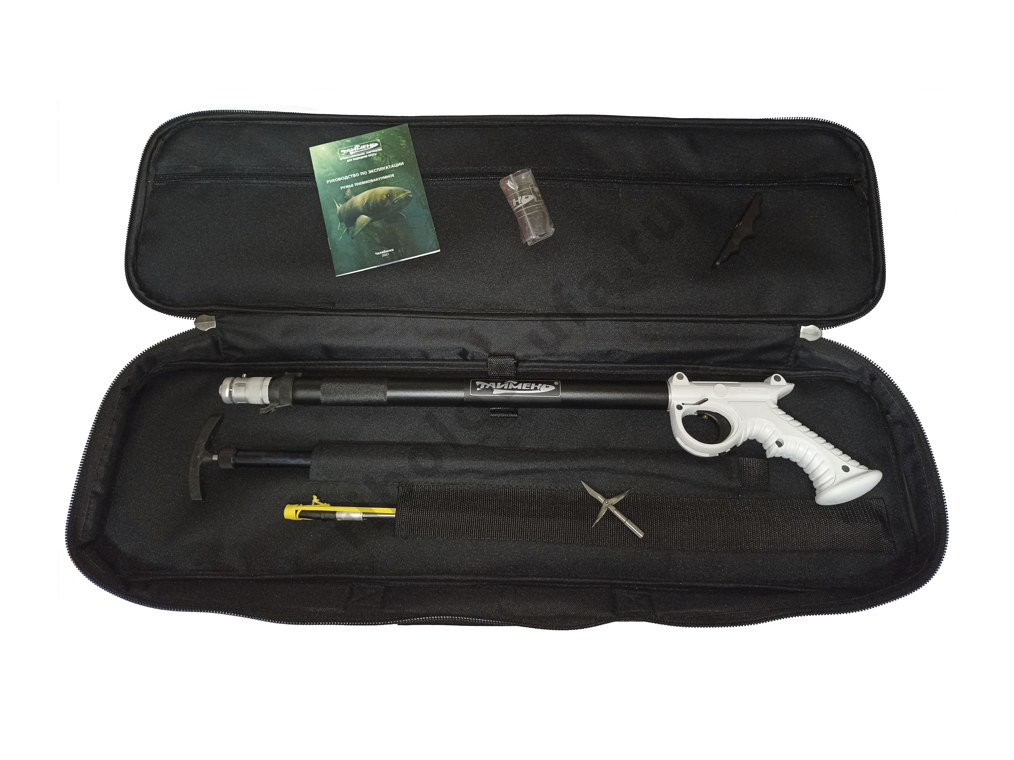 Ружье пневмовакуумное Таймень 700 ф7+Комплект (чехол, гарпун с 2-я фл,упор,насос,зип (компл.манжет)