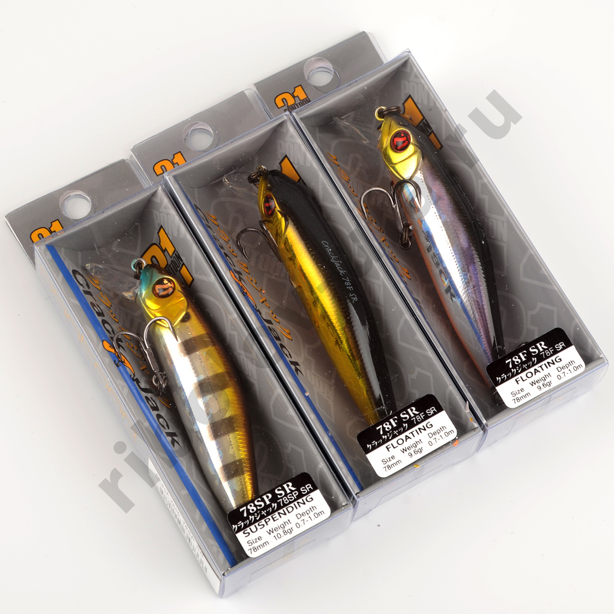 Воблер Pontoon 21 Crack Jack 78F-SR, 78мм., 9.6гр., погруж.0.7-1.0 м., №111Doublet