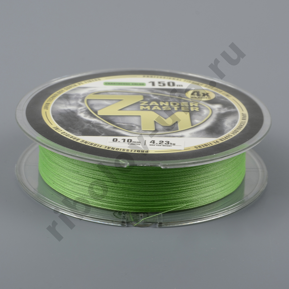 Шнур плетёный Zander Master Braided Line x4 chartreuse, 125м, 0.16мм, 9.20 кг