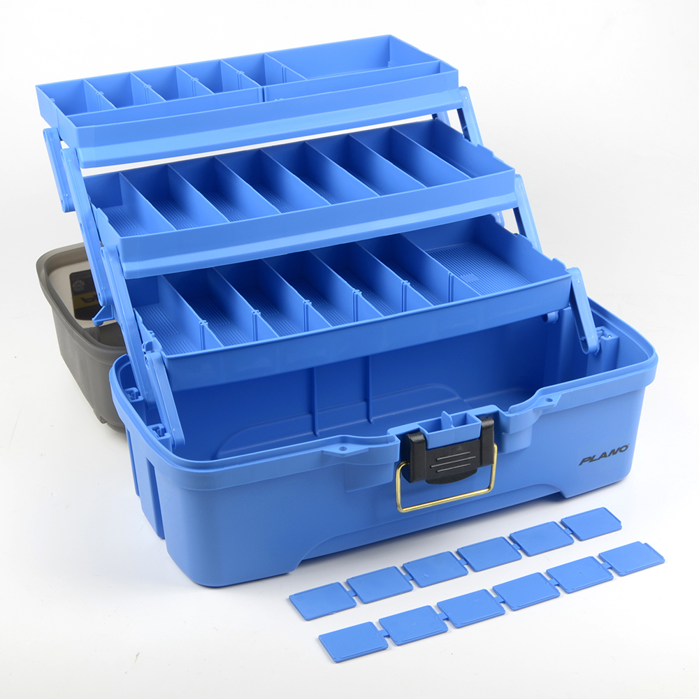 Ящик Plano 6203 трехполоч, 2 боков. отсека на крышке, цв. ярко-синий