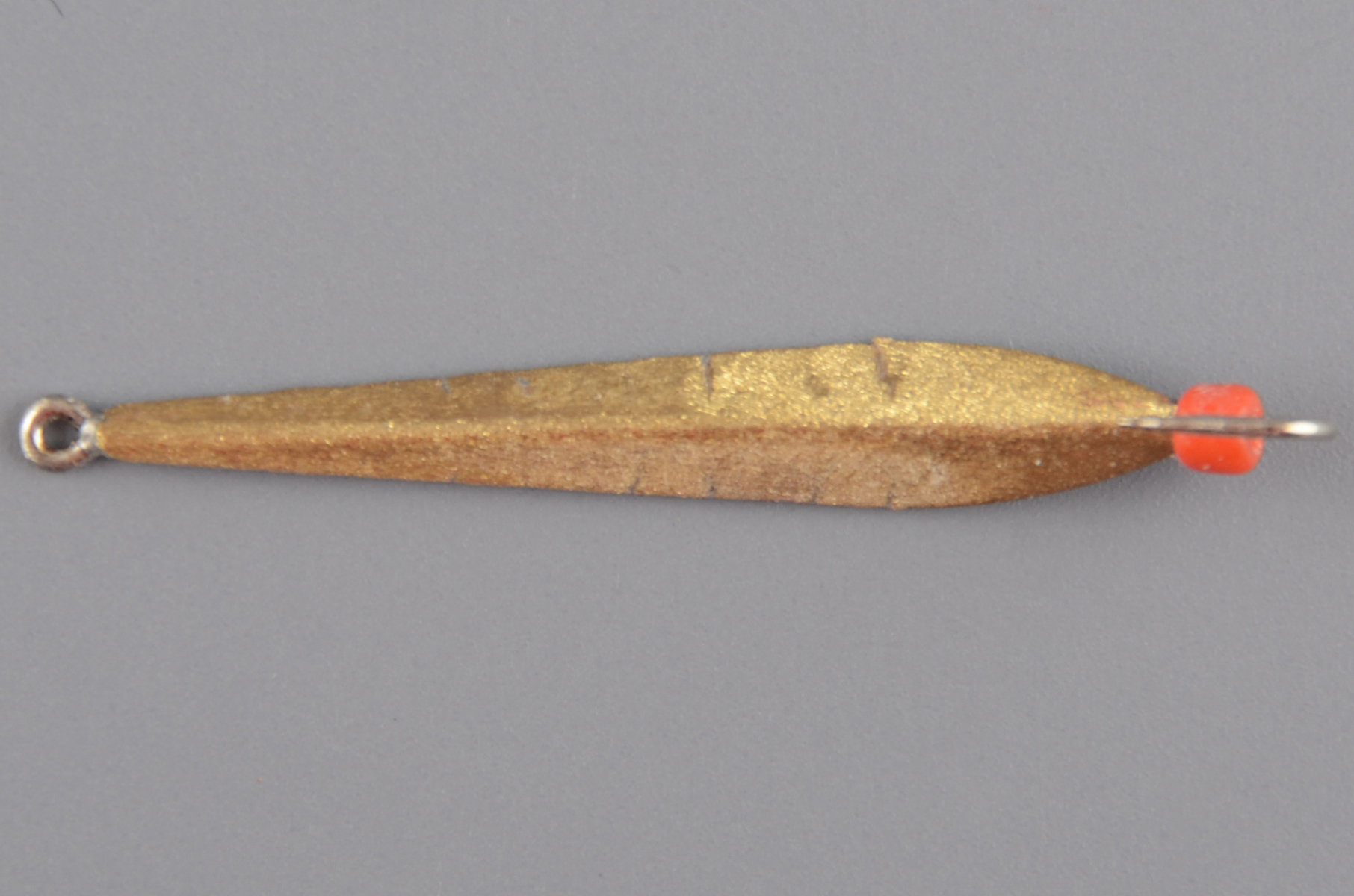 Блесна Курганская №23 с 1-м крючком, 30мм цв. золото