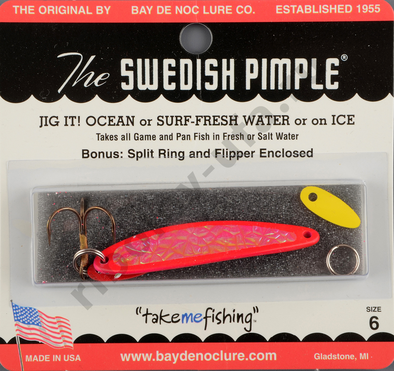 Блесна Swedish Pimple Ice №6 Magenta Ice