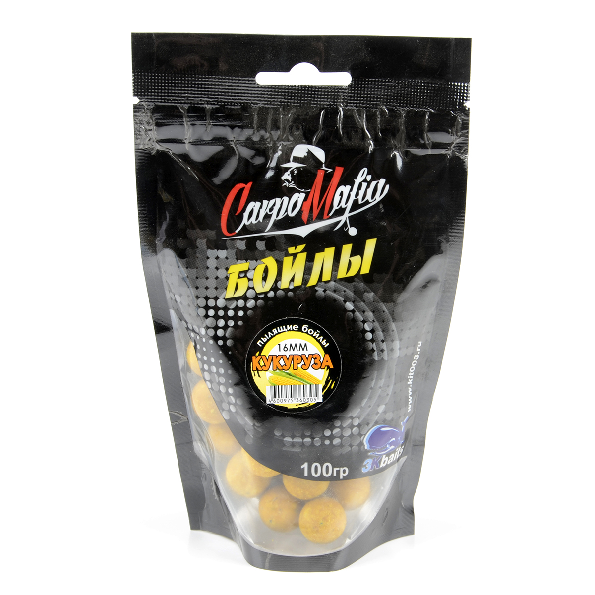 Бойлы пылящие Три кита На карпа 16мм 100гр (пакет) Тигровый Орех 