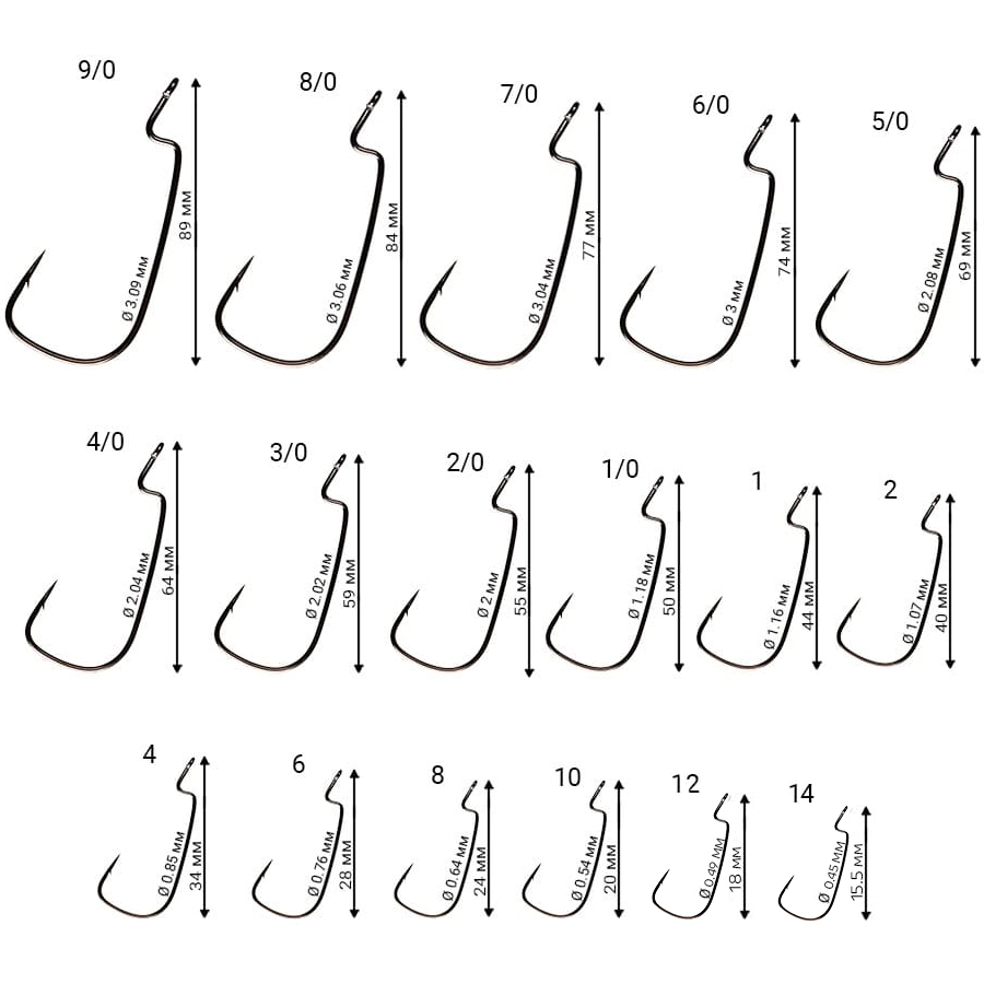 Офсетные крючки CF Company offset joint hook # 5/0