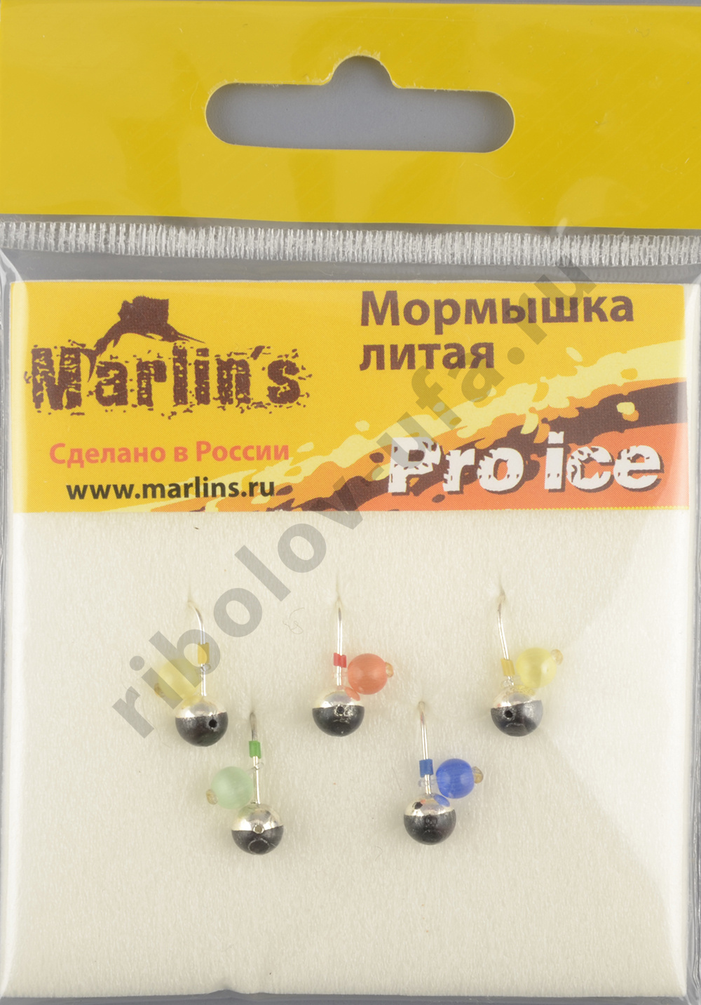 Мормышка литая Marlins Шар 5мм (0,69гр) серьга Кошачий глаз 7000-312