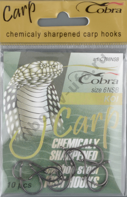 Одинарные крючки Cobra CARP KOI сер.708 разм.006