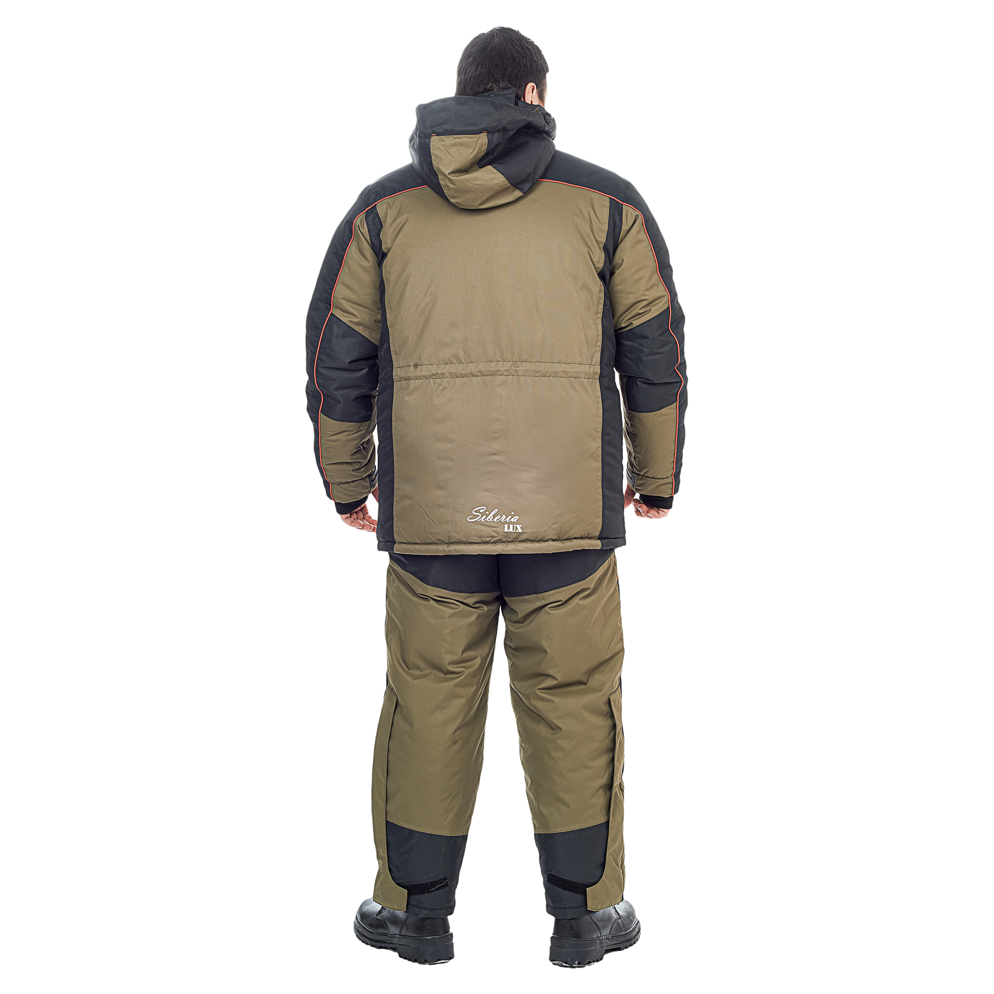 Костюм зимний Huntsman Siberia Lux цв.Хаки/Черный ткань Breathable р. 48-50, рост 170-176 (РР)