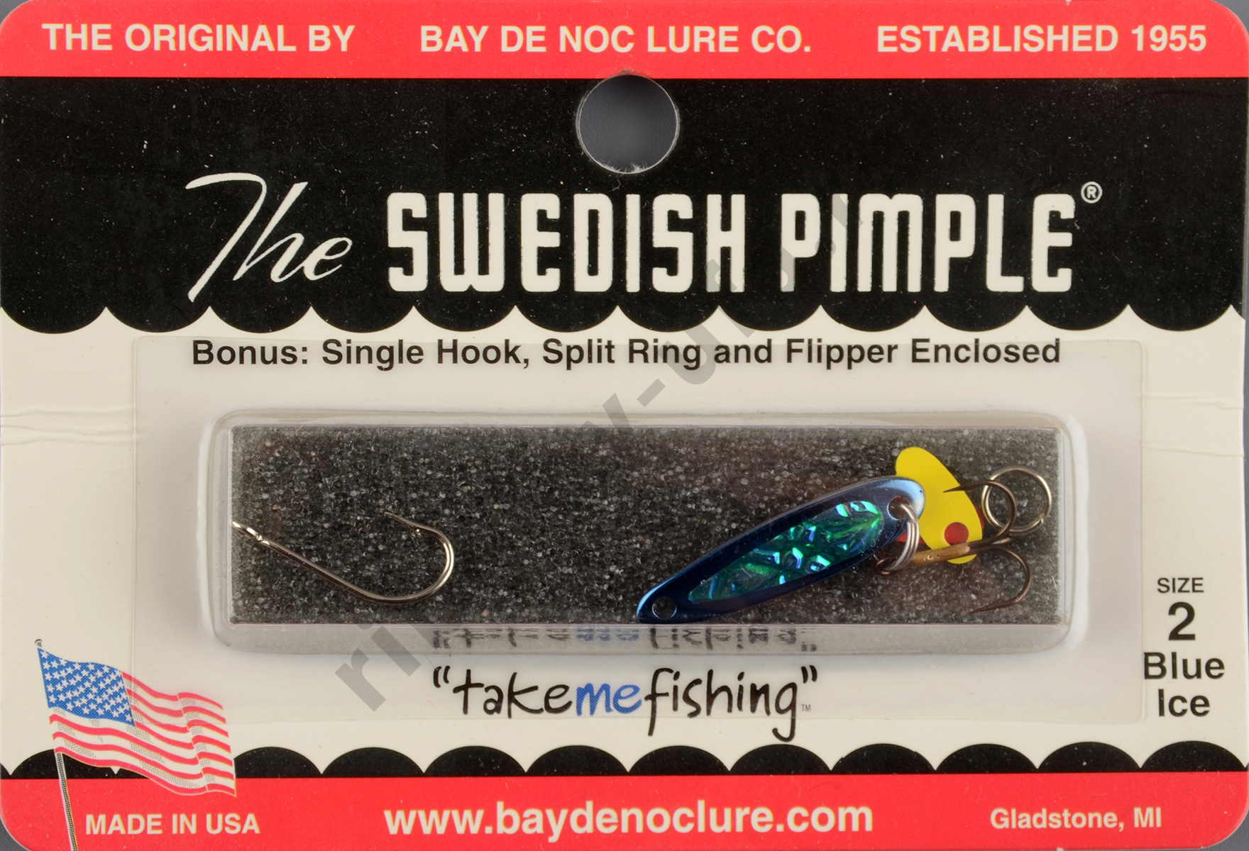 Блесна Swedish Pimple Ice №2 Blue Ice