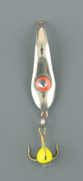 Блесна зимняя Пирс Кобра с чёр. Окуневая малая нейзильбер (в блистере)