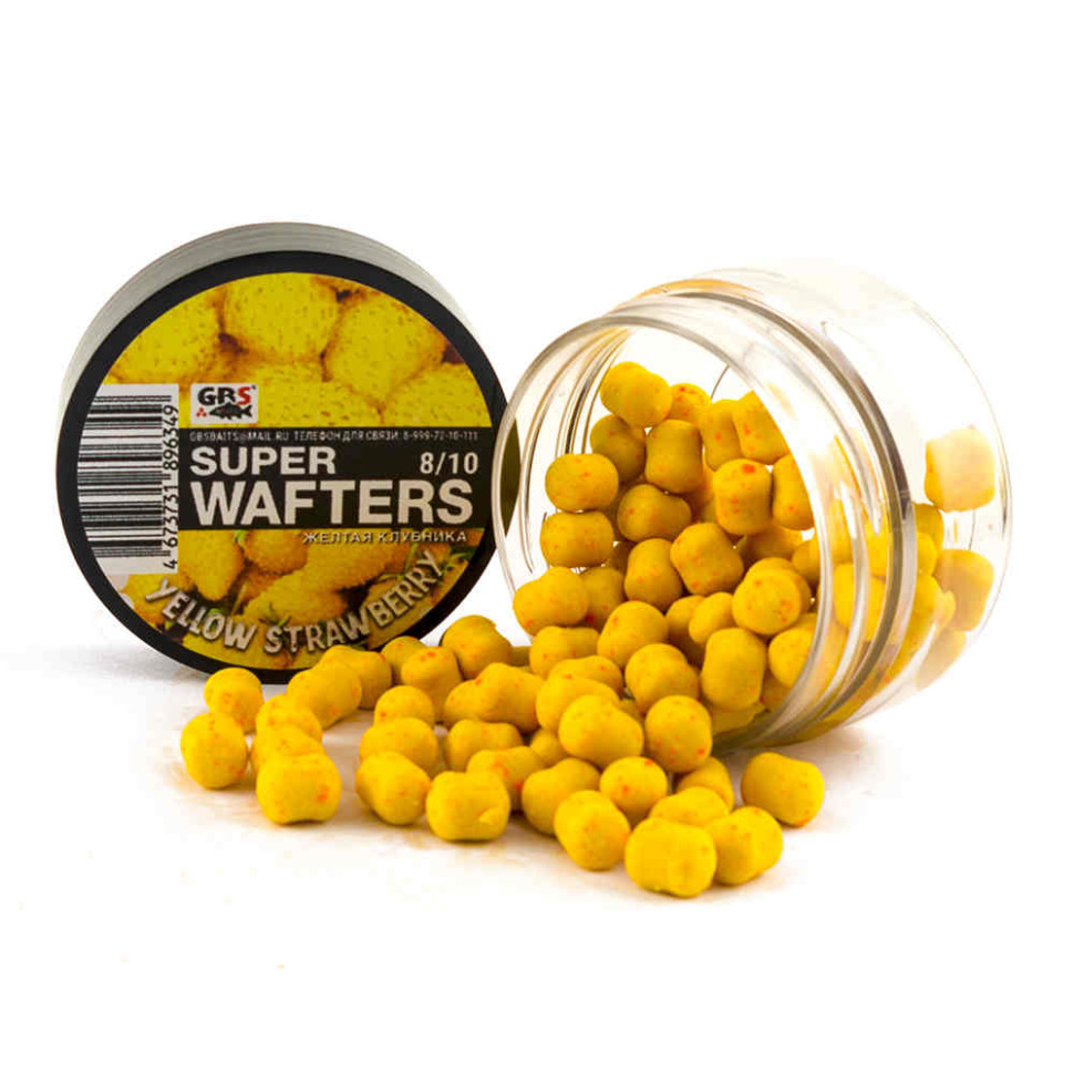 Вафтерсы (wafters) GBS нейтральной плавучести 8x10мм Желтая Клубника