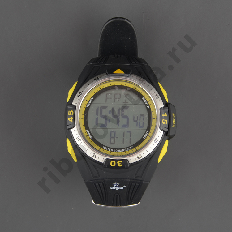 Часы-глубиномер подводные Sargan Вектор 100М желтые кнопки/оформление SARGAN
