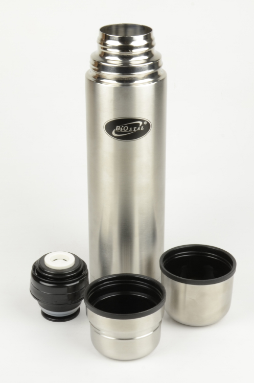 Термос Biostal узк. горло с 2-я чашками 1,0л (NB-1000К2)