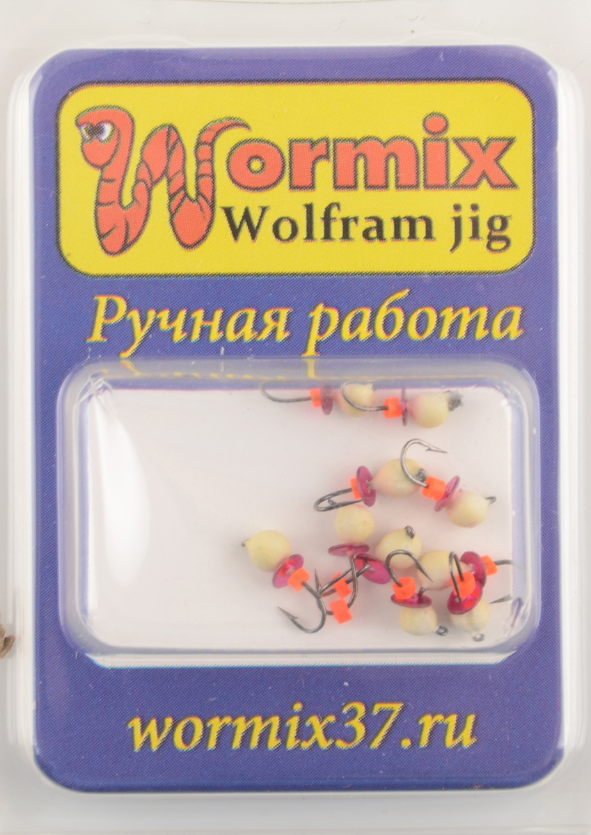 Мормышка Wormix точеная вольфрамовая Дробь d=2,5 с фосфором 0,2гр арт. 820
