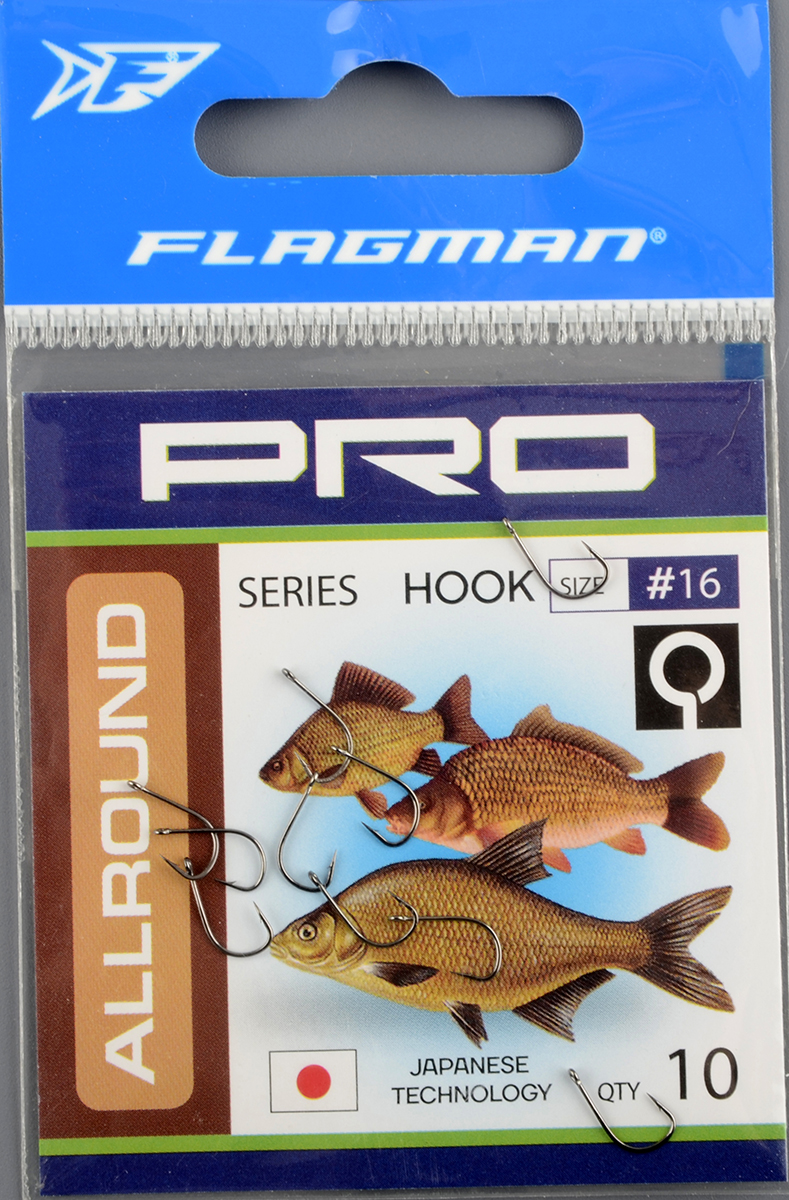 Одинарные крючки Flagman Pro Allround №16 (10шт/уп)