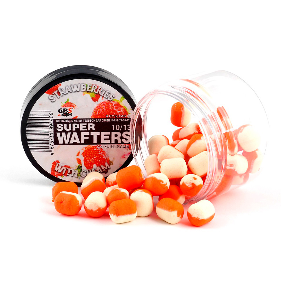 Вафтерсы (wafters) GBS нейтральной плавучести 10x13мм Клубника со Сливками 