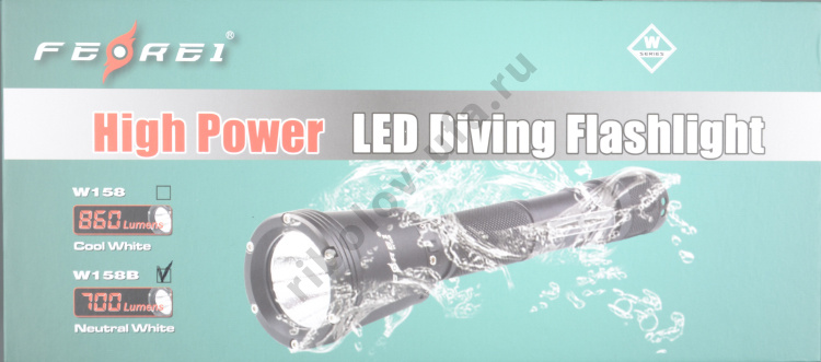 Фонарь Ferei  W158B в комплекте с аккум. и зарядным устр.