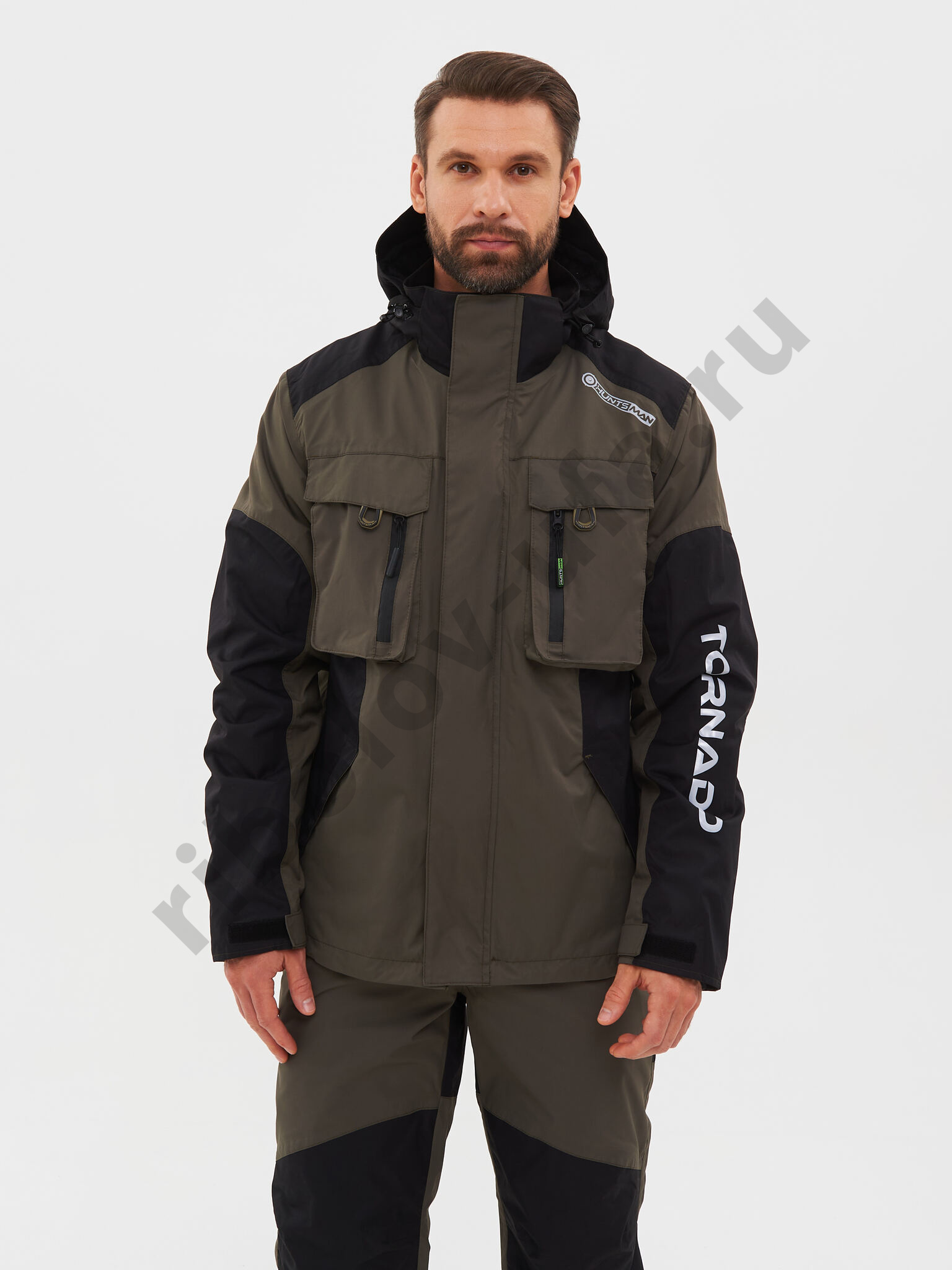 Костюм демисезонный Huntsman Торнадо (до 0 С) цв. Хаки, ткань Breathable р. 48-50, рост 170-176