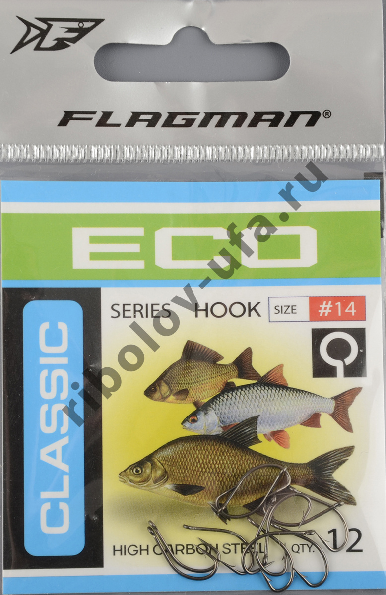 Одинарные крючки Flagman Classic 3 №14 (12шт/уп)
