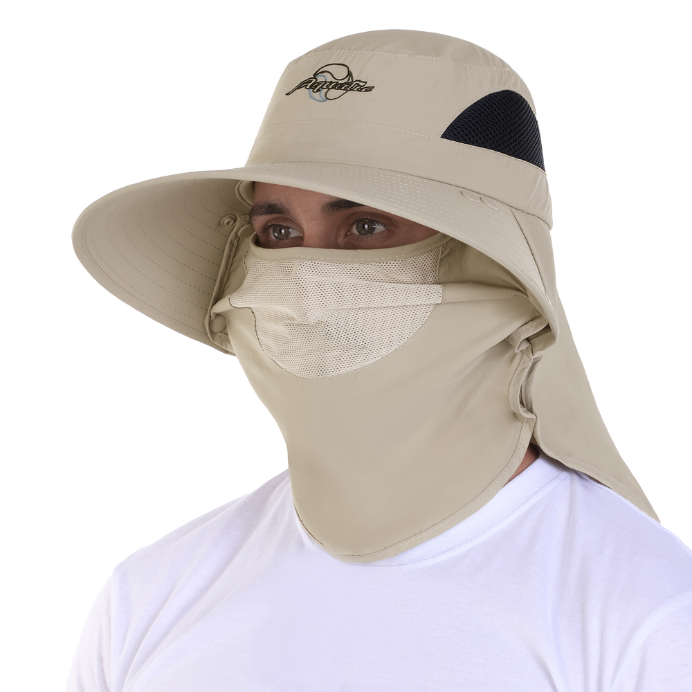 Панама Aquatic с защитой лица и шеи КА-16Б (цвет: бежевый; UPF50+)