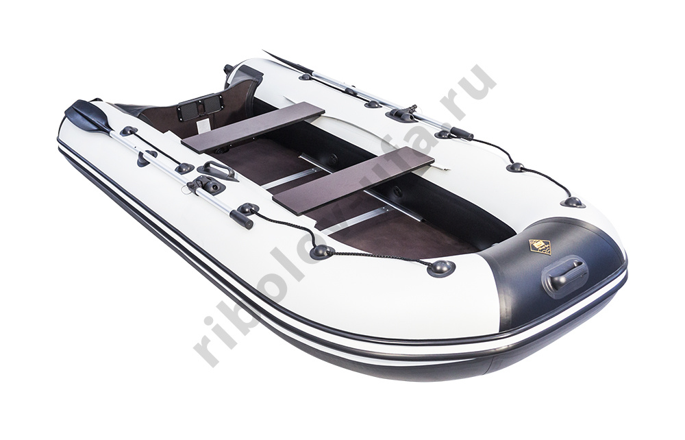 Лодка Ривьера Компакт 3200 СК касатка сине-серый/черный