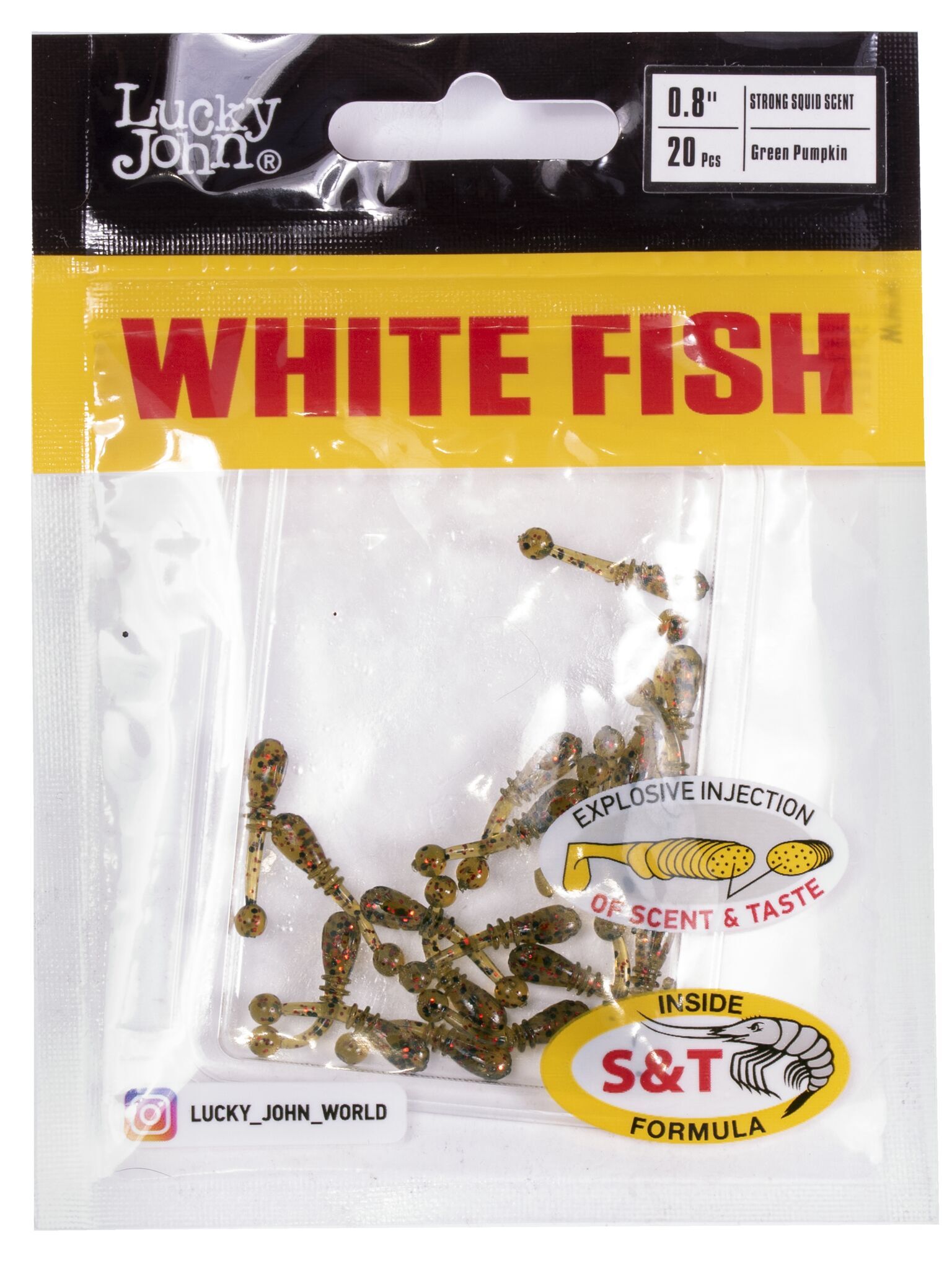 Силиконовая приманка Lucky John Pro Series White Fish 0.8in 2.0см /PA03 (20шт/уп)