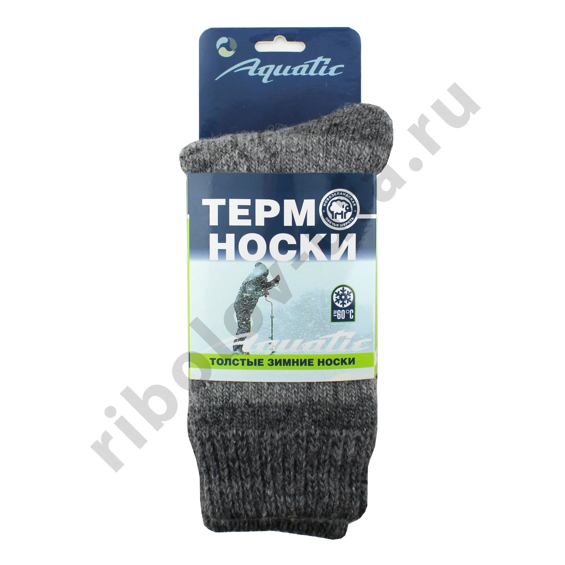 Термоноски Aquatic (до -60 С, цв. серый, р.38-40)