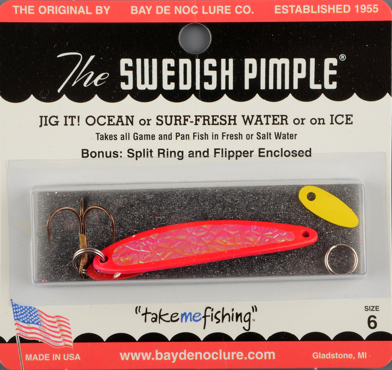 Блесна Swedish Pimple Ice №6 Magenta Ice