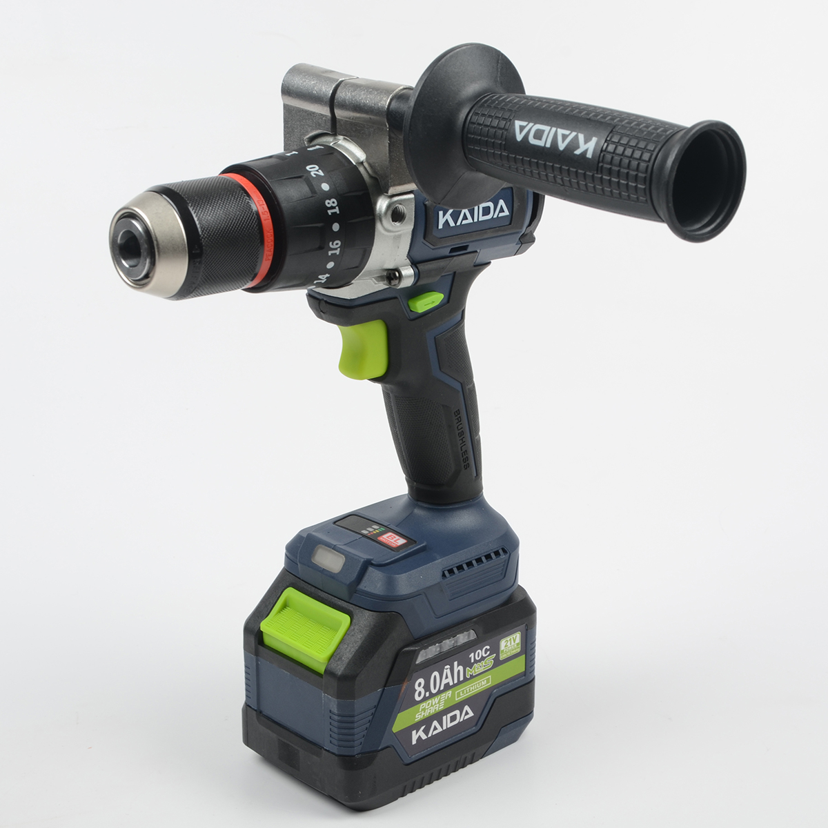 Шуруповерт-электробур Kaida 21V 8A 130NM (в кейсе)