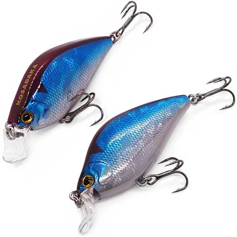 Воблер Kosadaka 3D Flat Crank 55F плав., 55мм, 7,5г, 0.1-0.6м, цв.BLU