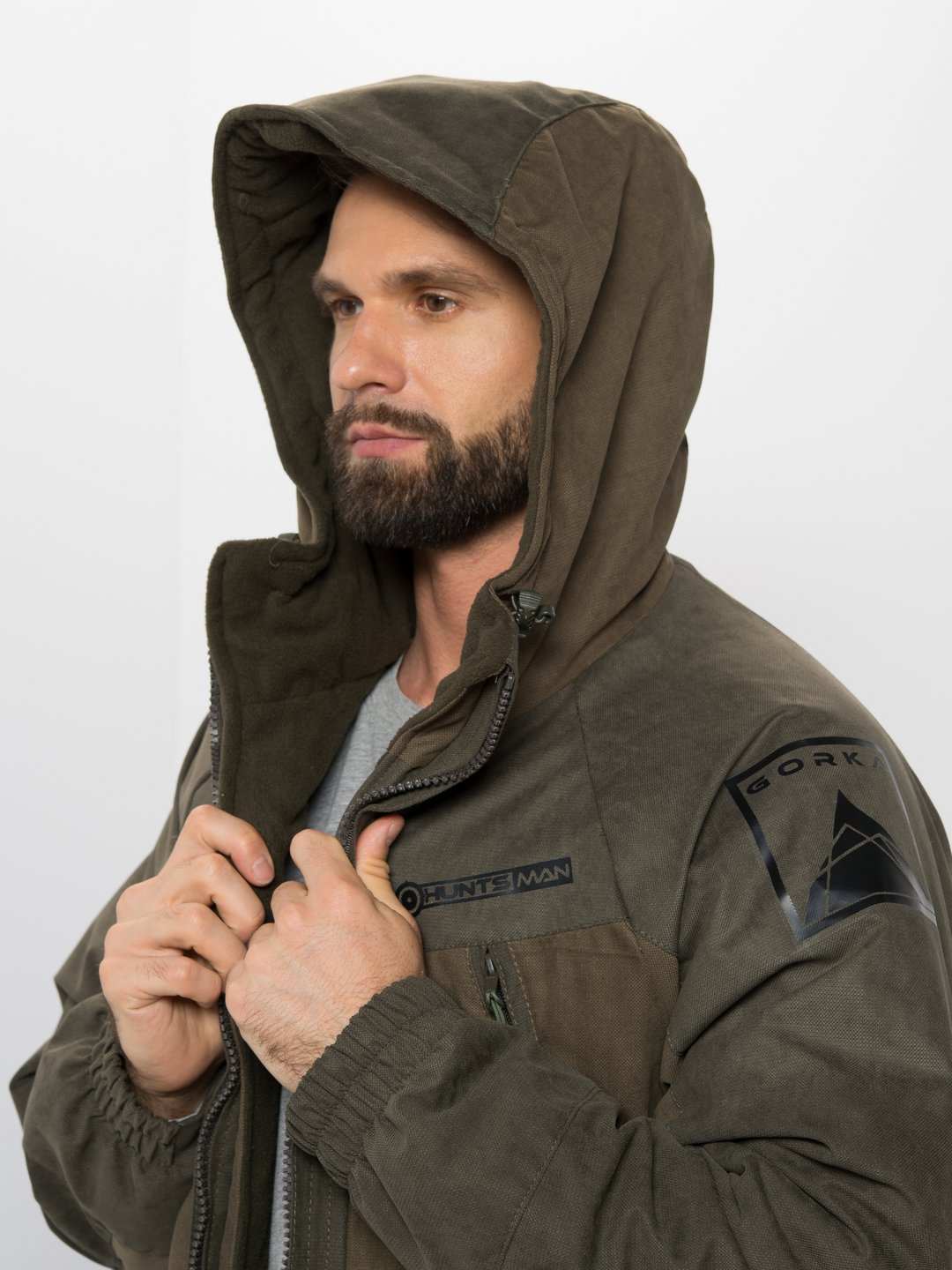 Костюм демис. Huntsman Горка Люкс цв. Хаки ткань Исландия р. 48-50 рост 170-176