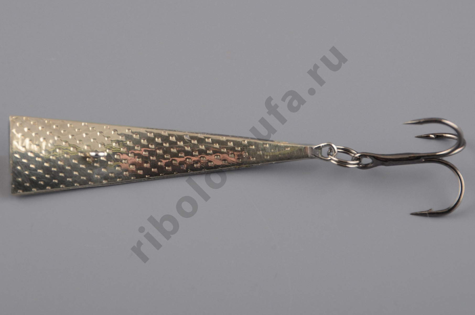 Блесна зимняя Жор Мормышка-клык Треуголка тройник 16гр ник/ник