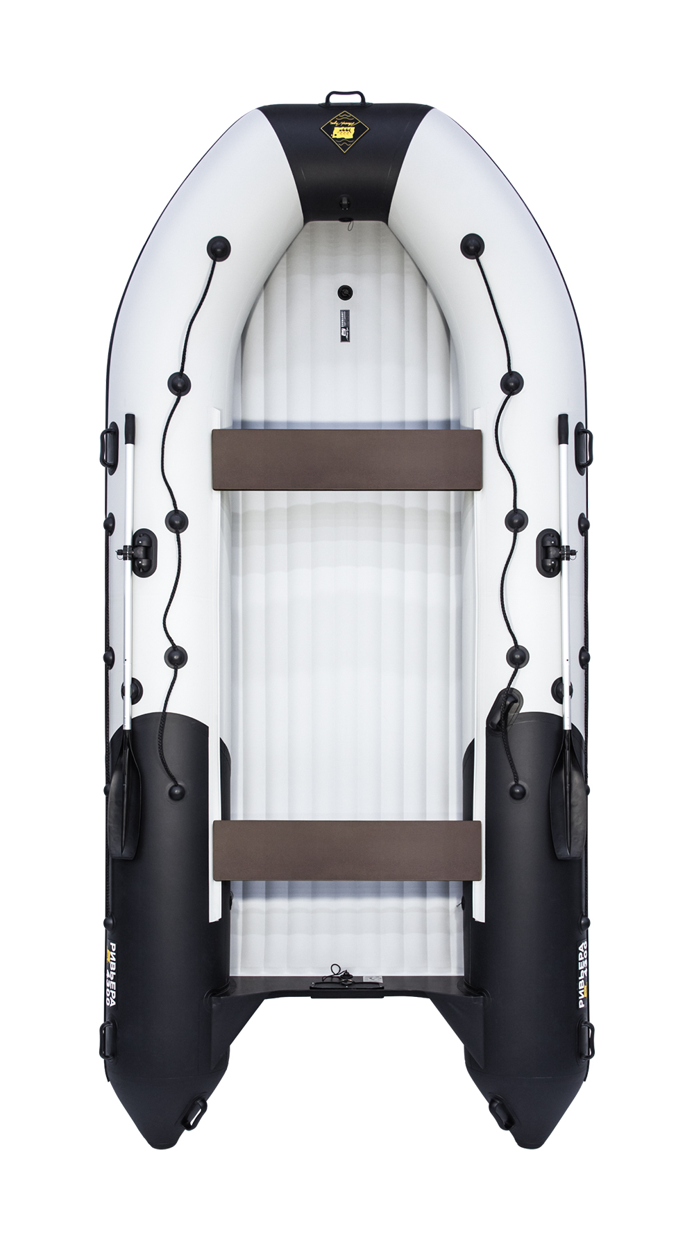 Лодка Ривьера 4300 Килевое НД комби светло-серый/черный