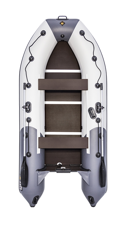 Лодка Ривьера Компакт 3400 СК комби светло-серый/графит