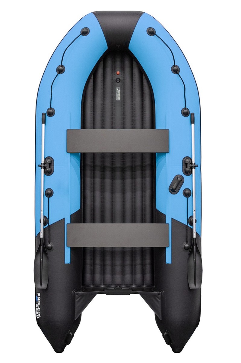 Лодка Ривьера Компакт 3600 НДНД комби синяя волна/черный